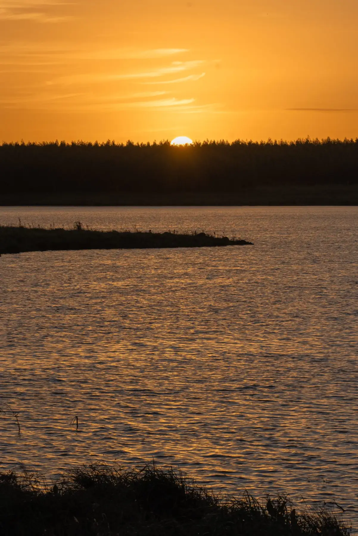 Atardecer en la laguna
